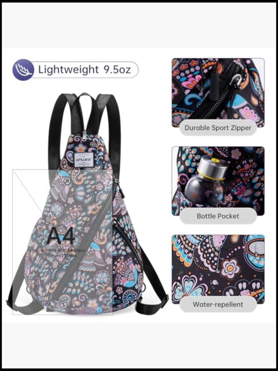 Convertible Sling Bag Lightweight Crossbody Backpack Travel Daypack main image 6